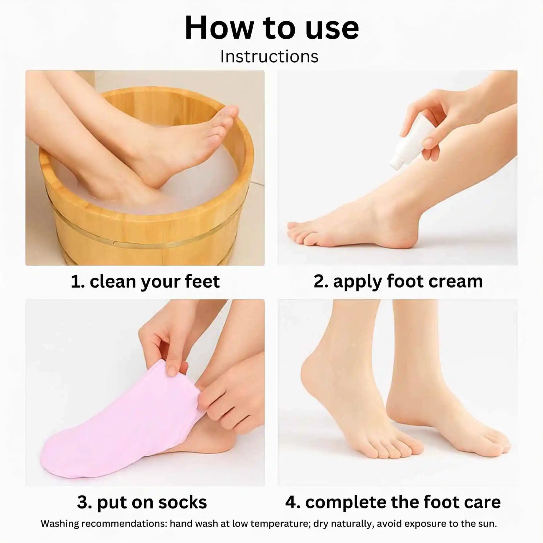 Soft Silicone Heel Protector Socks for Dry, Cracked Feet Vendula Care 4