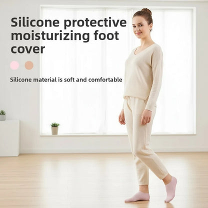 Soft Silicone Heel Protector Socks for Dry, Cracked Feet Vendula Care 5