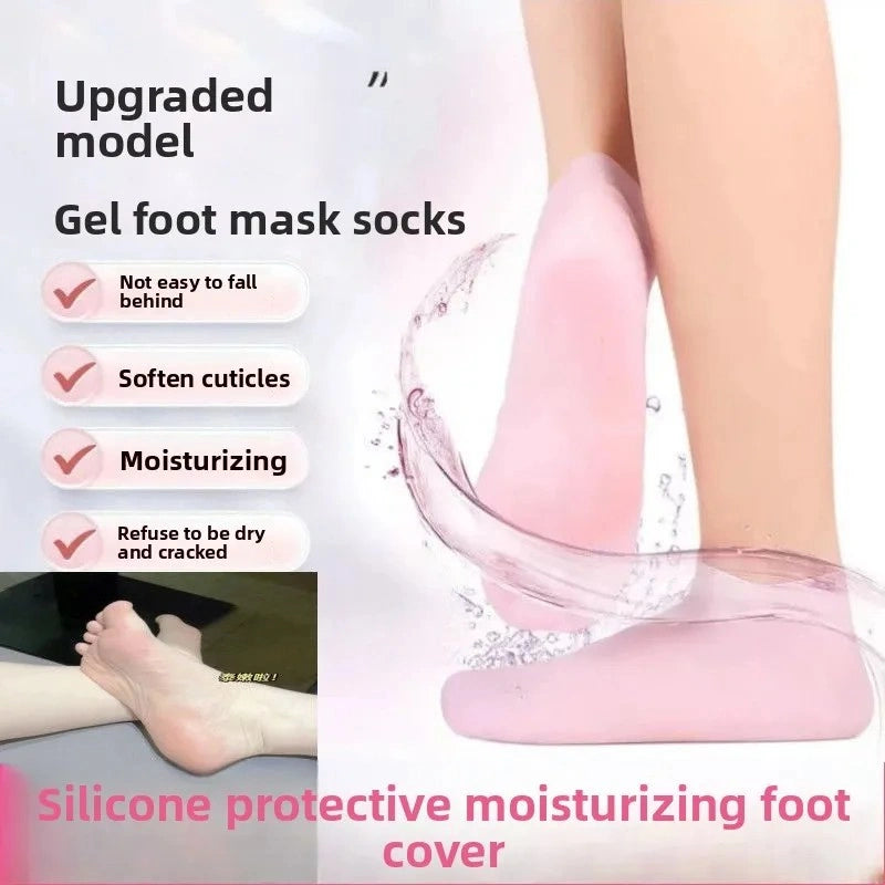 Soft Silicone Heel Protector Socks for Dry, Cracked Feet Vendula Care 9