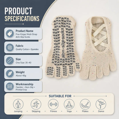 Sports Toe Socks for Running & Athletic Performance, Non-Slip Vendula Care (8)