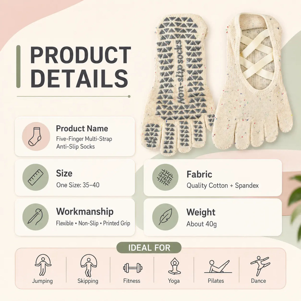 Sports Toe Socks for Running & Athletic Performance, Non-Slip Vendula Care (1)