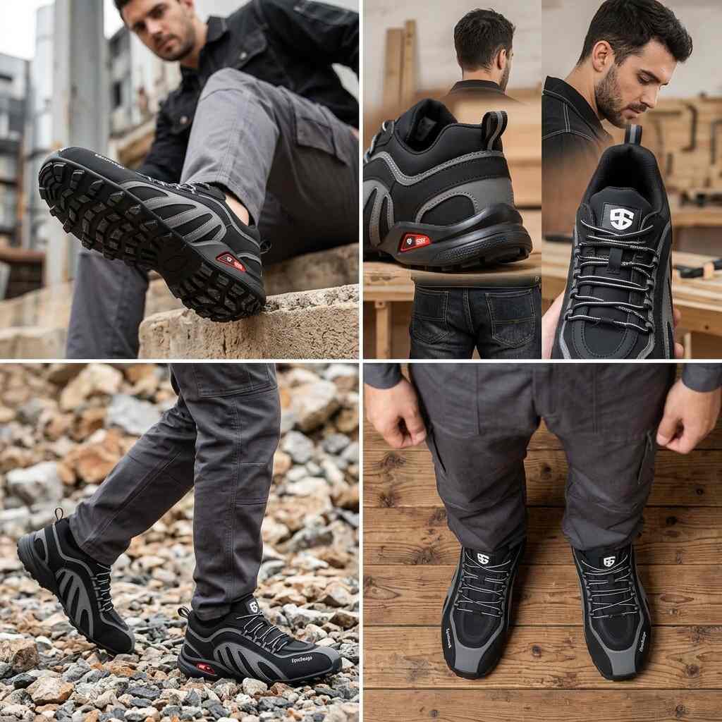Steel Toe Safety Footwear Work, Comfort & Foot Protection VendulaCare 03