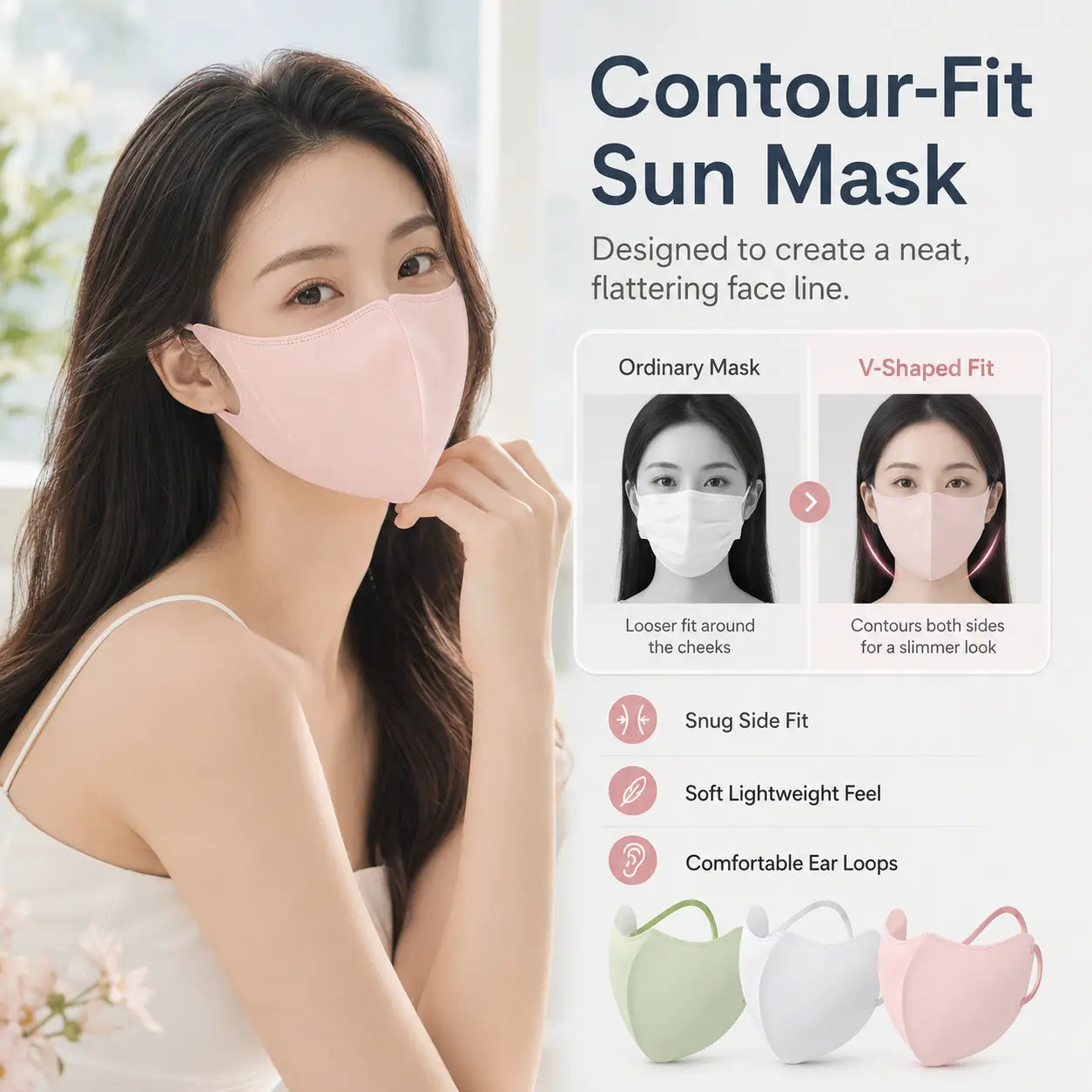 Sunscreen Mask for Face UV Protection Outdoors and Driving Vendula Care 3