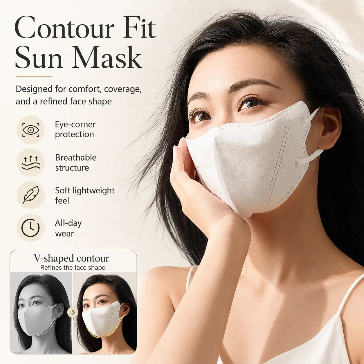 Sunscreen Mask for Face UV Protection Outdoors and Driving Vendula Care 5