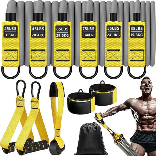 TPE Elastic Resistance Bands Set with Handles for Home Gym Vndula Care 01