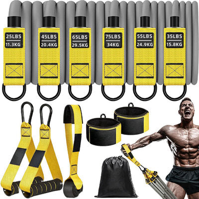 TPE Elastic Resistance Bands Set with Handles for Home Gym Vndula Care 08