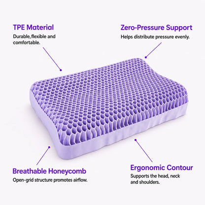 TPE Gel Cervical Support Pillow for Neck & Shoulder Comfort  VendulaCare 08