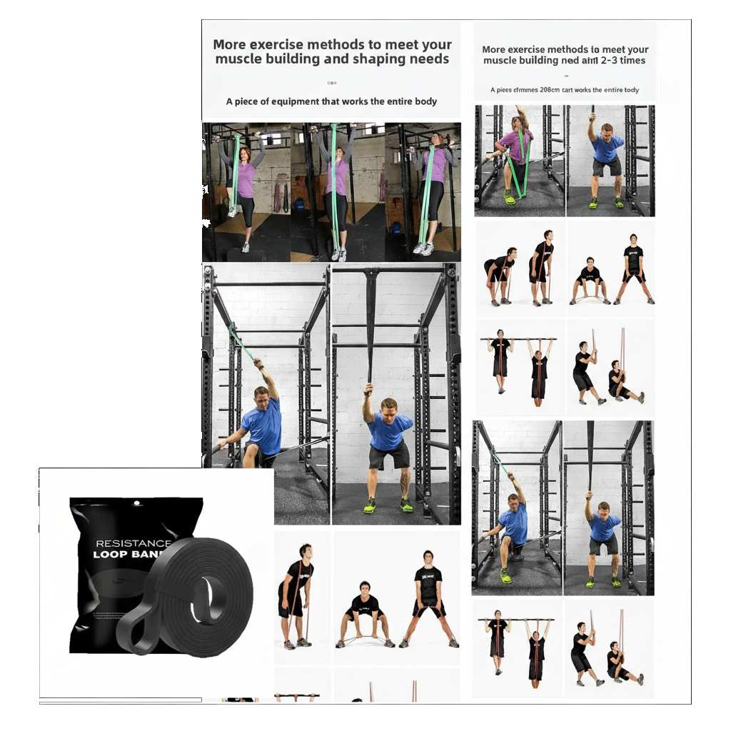 TPE Resistance Bands Set with Handles for Home Gym Workouts