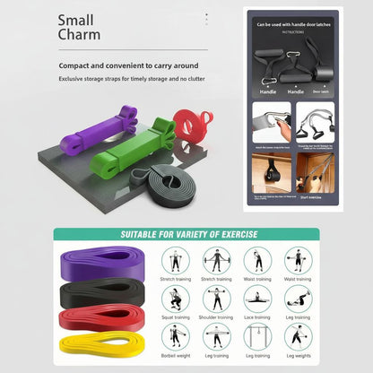 TPE Resistance Bands Set with Handles for Home Gym Workouts