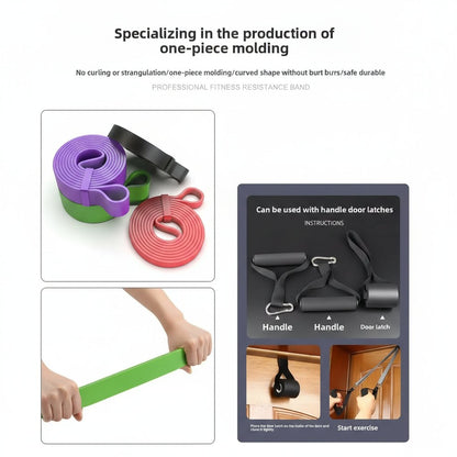 TPE Resistance Bands Set with Handles for Home Gym Workouts