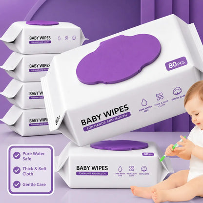 Thick Pearl Texture Baby Wet Wipes for Soft, Gentle Cleaning Vendula Care 10