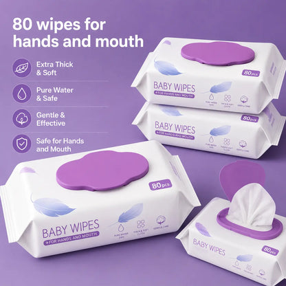 Thick Pearl Texture Baby Wet Wipes for Soft, Gentle Cleaning Vendula Care 3