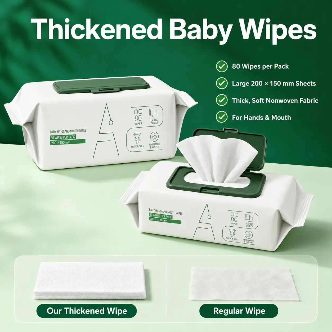 Thick Pearl Texture Baby Wet Wipes for Soft, Gentle Cleaning Vendula Care 9