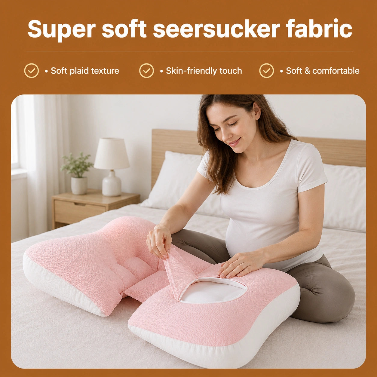 U-Shaped Maternity Pillow for Side Sleeping and Back Support Vendula Care 2