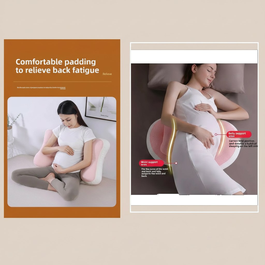 U-Shaped Maternity Pillow for Side Sleeping and Back Support Vendula Care 4