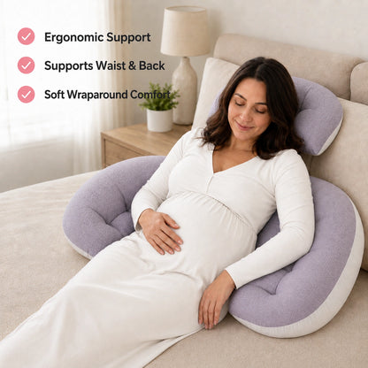 U-Shaped Maternity Pillow for Side Sleeping and Back Support Vendula Care 6