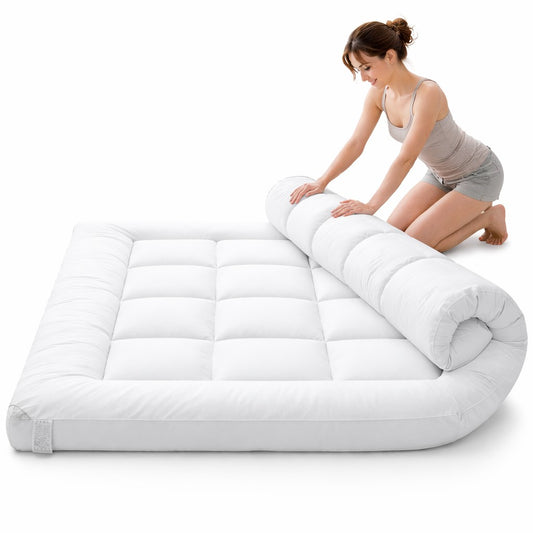 Velvet Mattress Topper with Soft Polyester Filling for Sleep vendula care 01