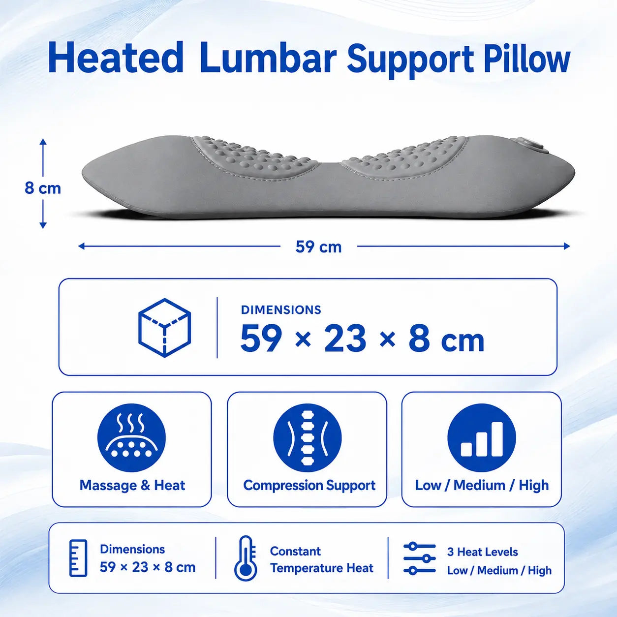 Waist Pillow for Comfortable Lumbar Support Daily Relief Vendula Care 12