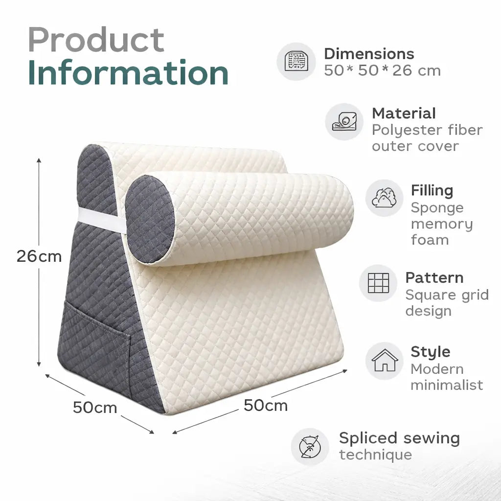 Wedge Support Pillow for Acid Reflux, Sleep & Back Comfort Vendula Care  (5)
