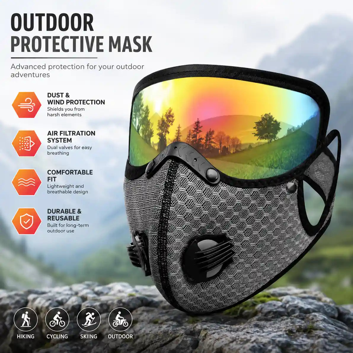 Windproof Dustproof Sports Mask for Running & Cycling Comfort Vendula Care 2