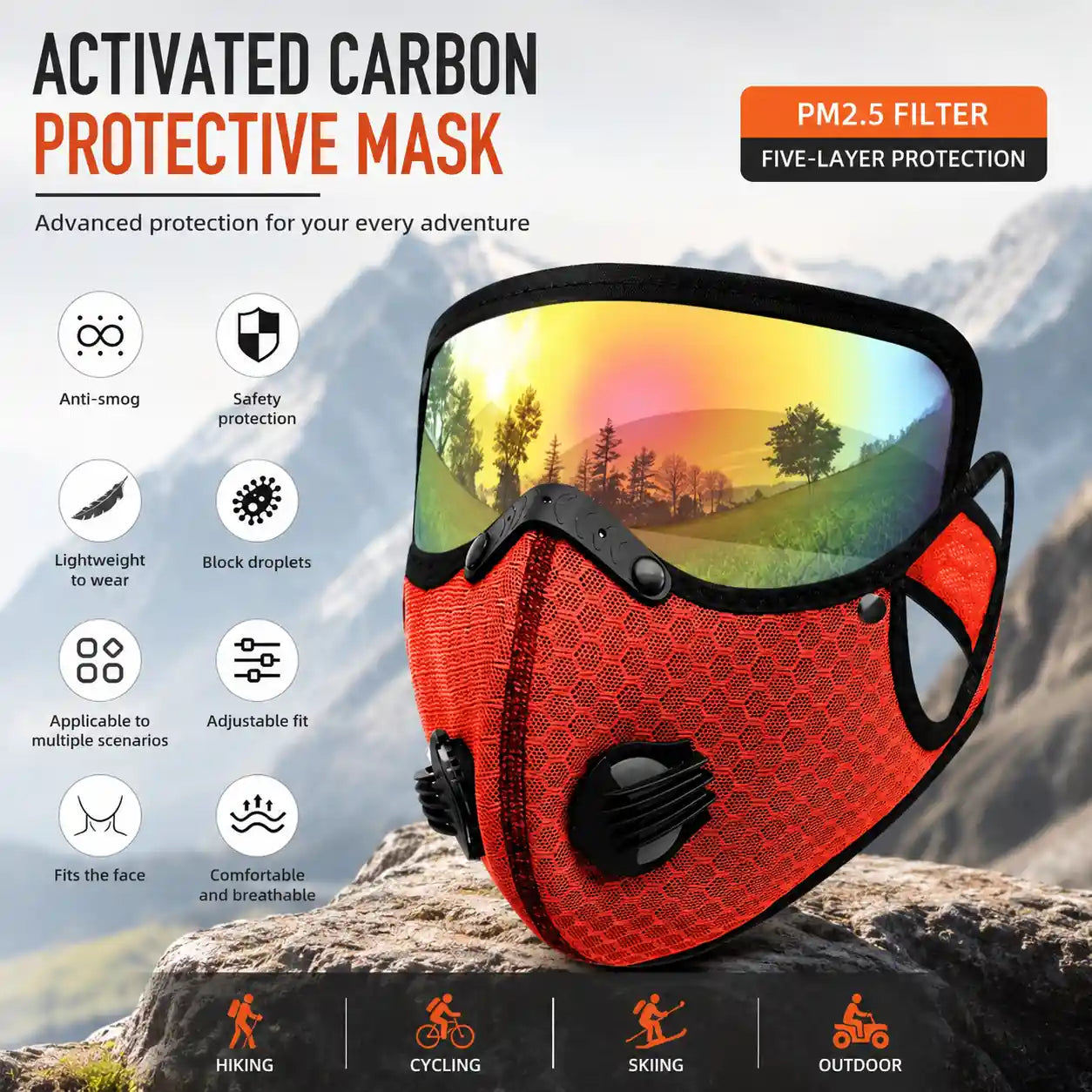 Windproof Dustproof Sports Mask for Running & Cycling Comfort Vendula Care 3