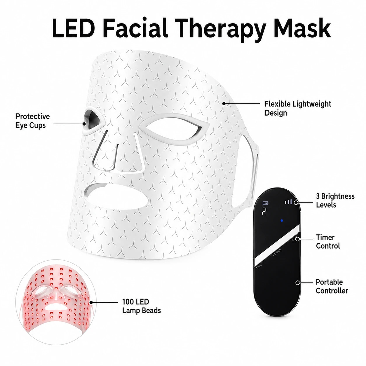 Wireless LED Photon Facial Device for a Glowing Complexion Vendula Care 6