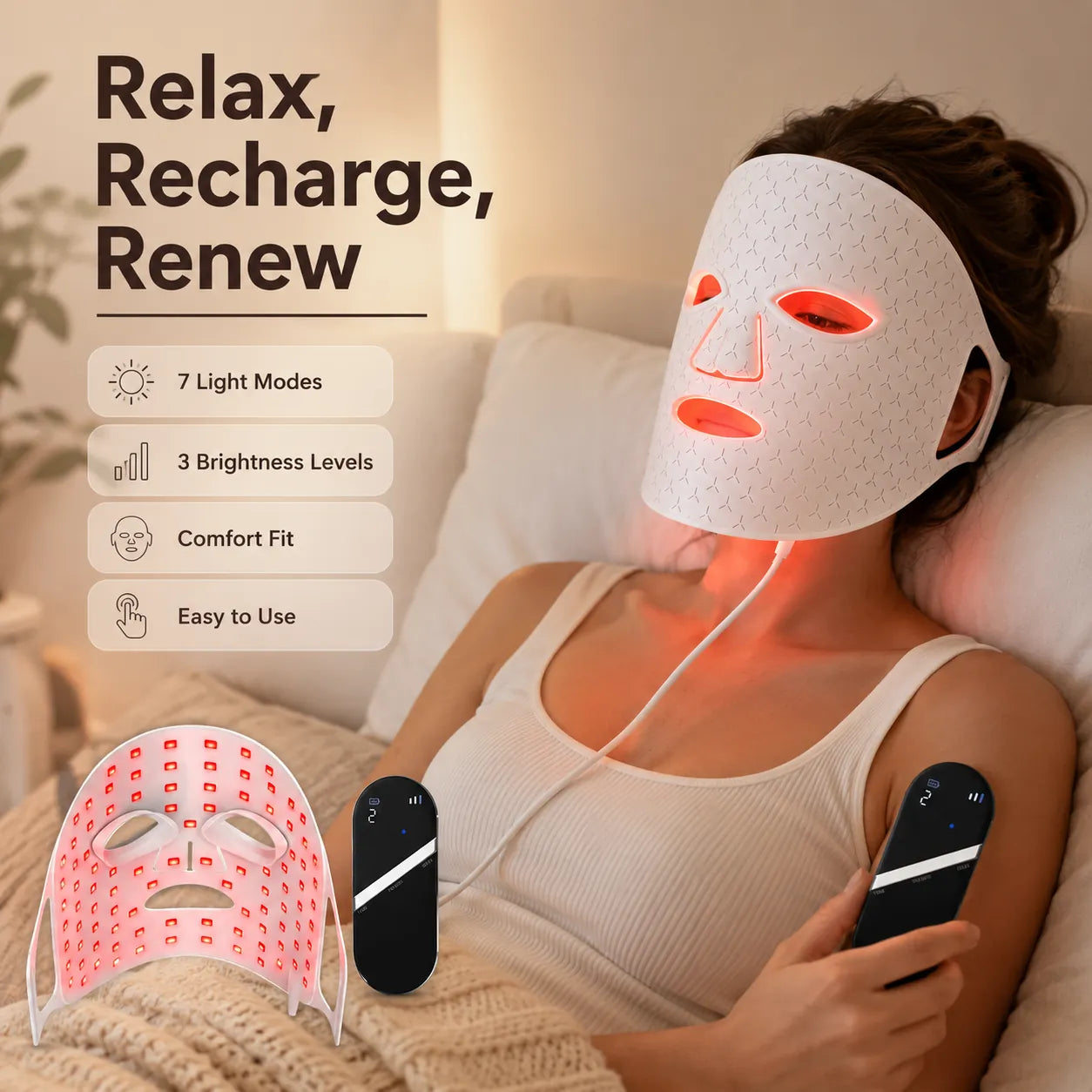 Wireless LED Photon Facial Device for a Glowing Complexion Vendula Care 8