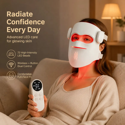 Wireless LED Photon Therapy Facial Mask for Home Skin Care Vendula Care 9