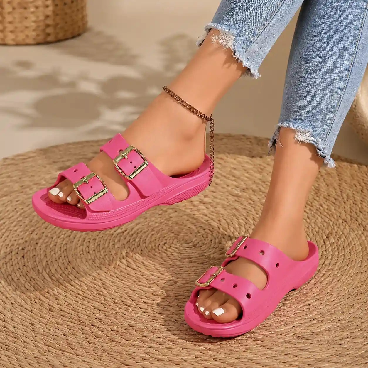 Women's Adjustable Dual Strap Sandals for Summer Comfort Vendula Care 4