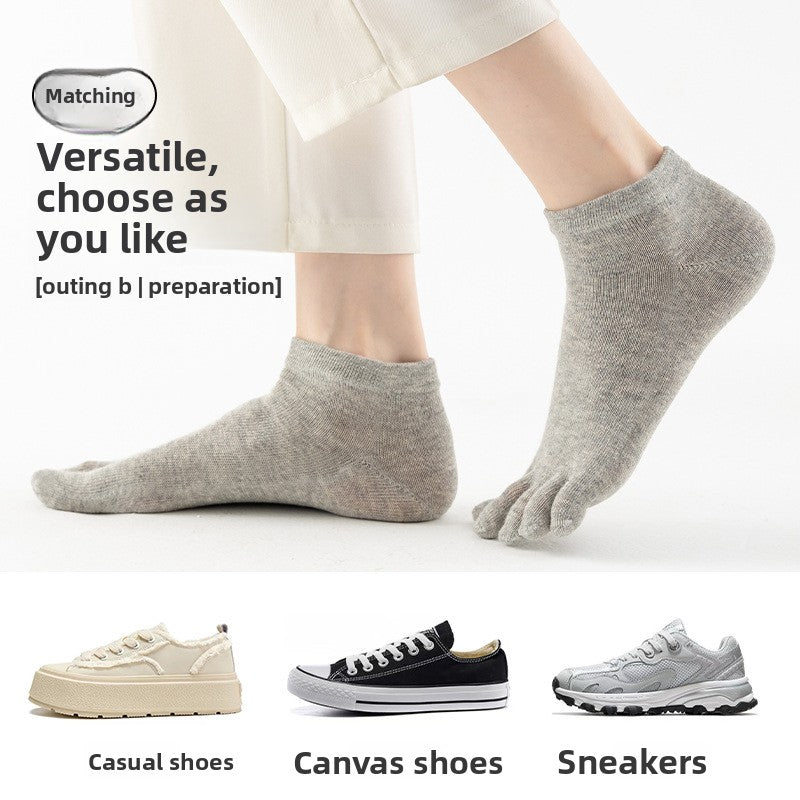Women's Breathable Cotton Five Toe Socks for Comfort Fit globalswanky 03
