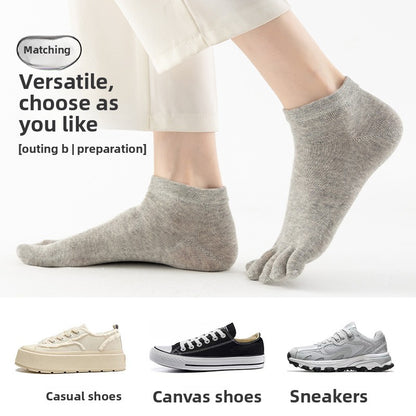 Women's Breathable Cotton Five Toe Socks for Comfort Fit globalswanky 03