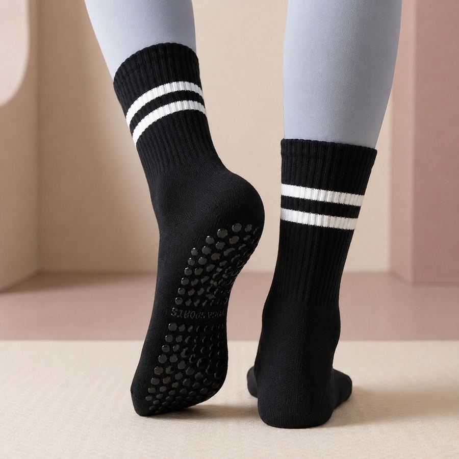 Women's Non Slip Yoga Socks with Silicone Grip for Pilates (4)