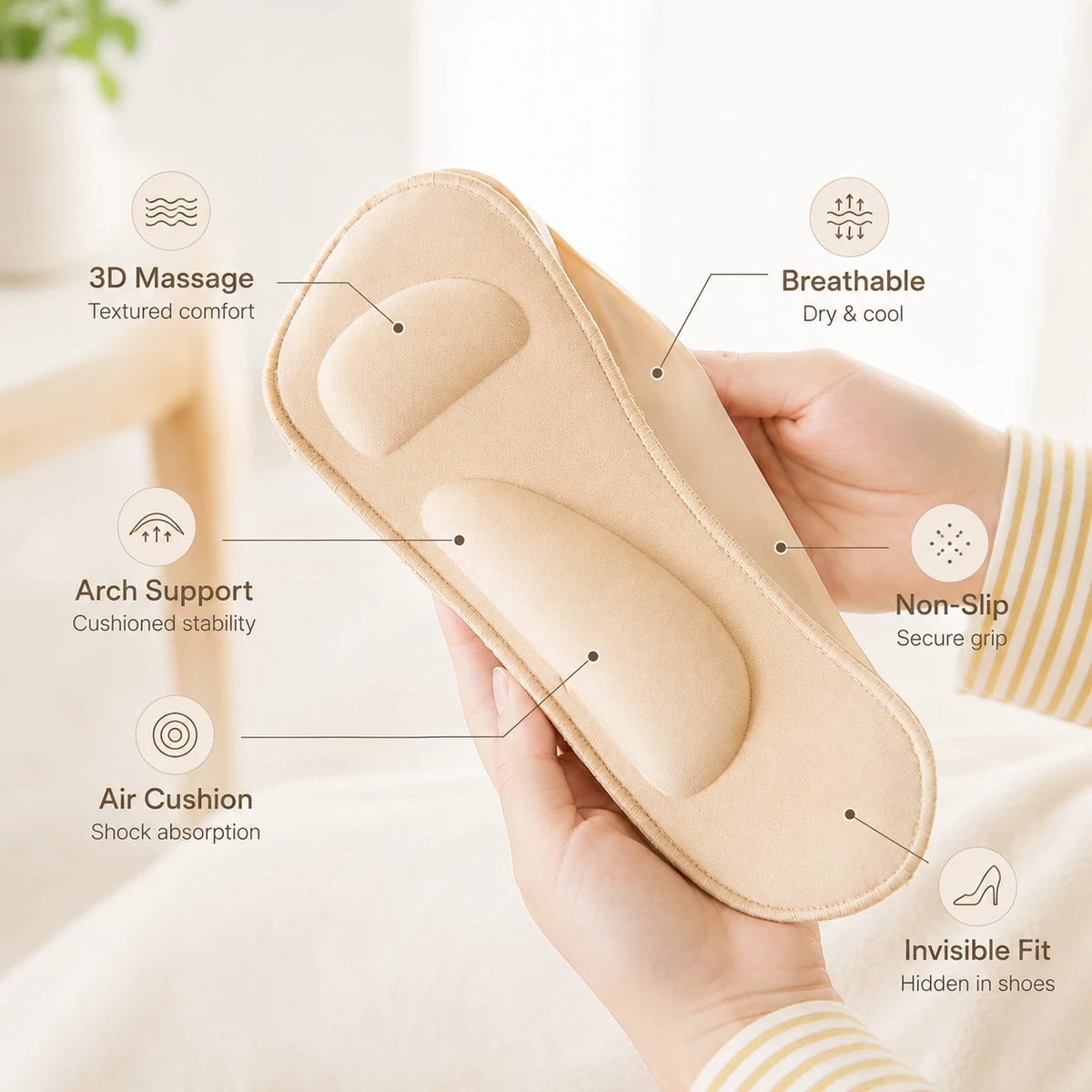 Womens Breathable Arch Support Socks for All-Day Comfort Fit Vendula Care 04