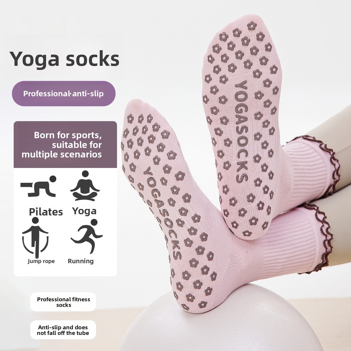 Yoga Socks with Anti Slip Grip for Women Comfort Daily Fit globalswanky 02