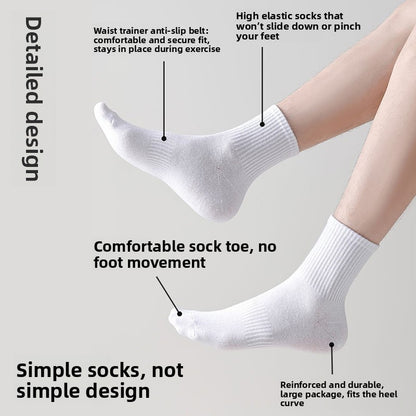 5pcs Cotton Breathable Athletic Socks 1
