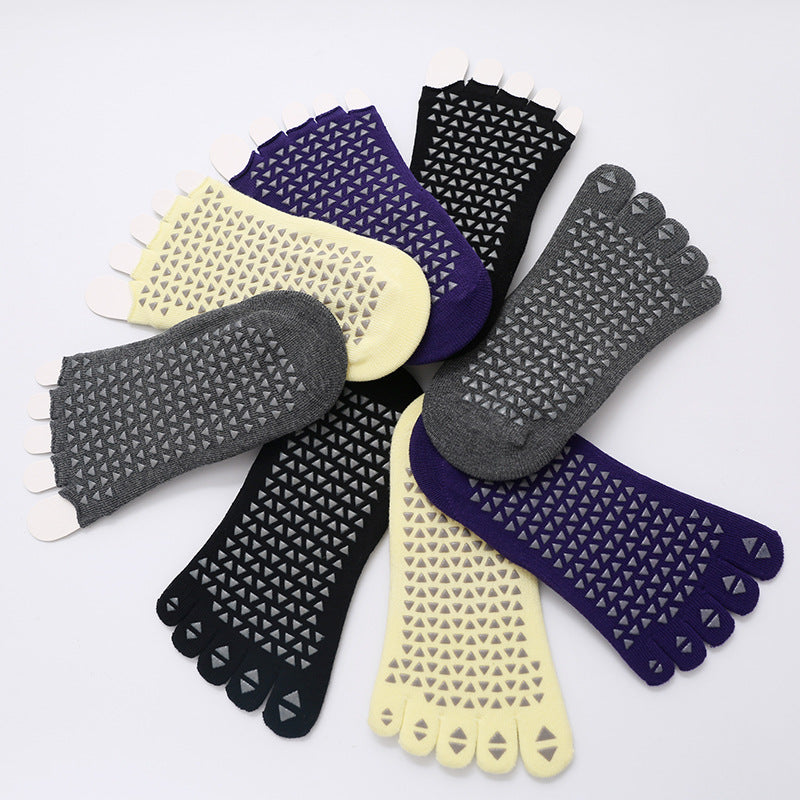 Women's Yoga Five-Finger Socks with Double Cross Straps 1