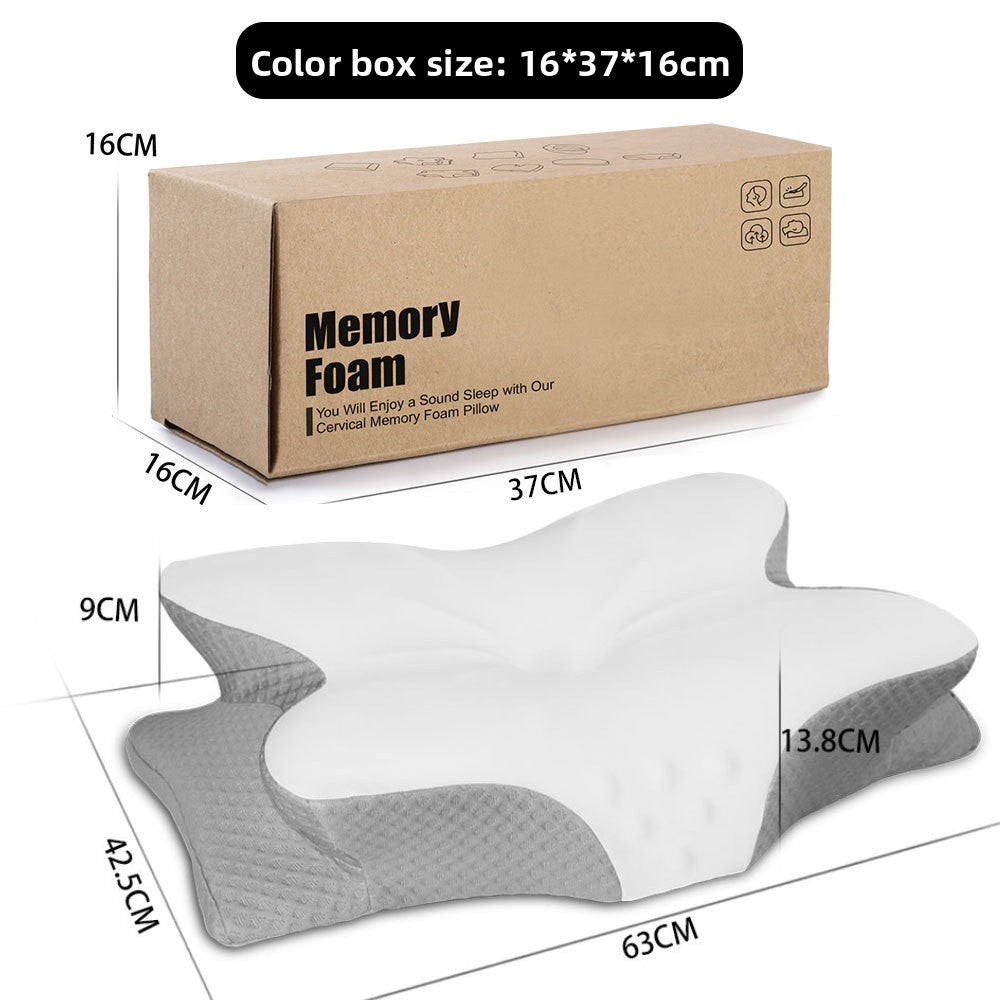 Memory Foam Cervical Butterfly Shape Pillow for Comfort