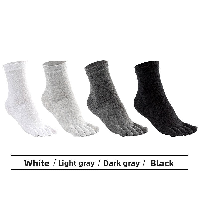 Men's Breathable Cotton Five Toe Socks for Daily Comfort Fit