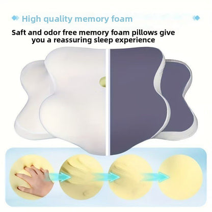 Ergonomic Butterfly Memory Foam Neck Pillow for Neck Support