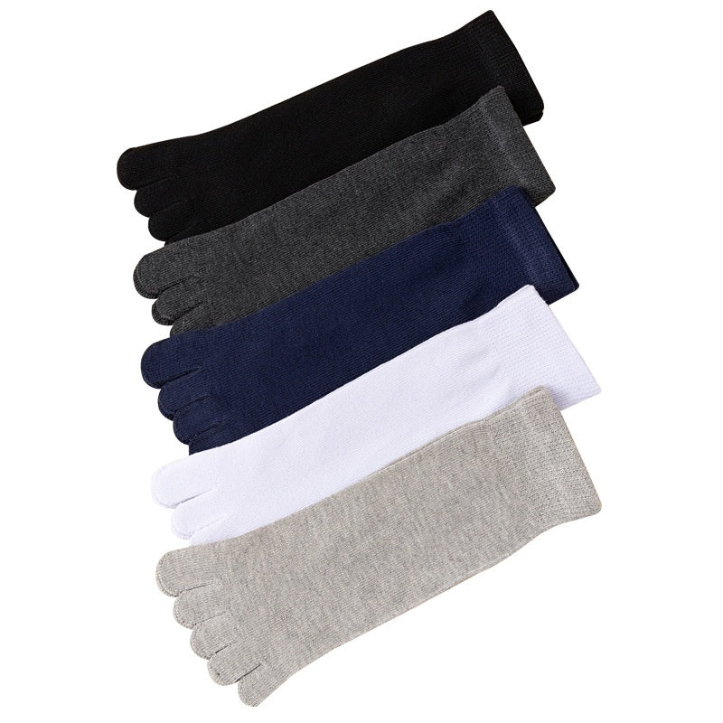 Mens Five Toe Socks Mid Calf Breathable Comfort Fit Daily