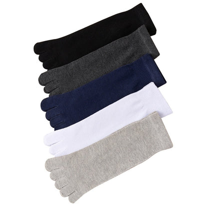Mens Five Toe Socks Mid Calf Breathable Comfort Fit Daily