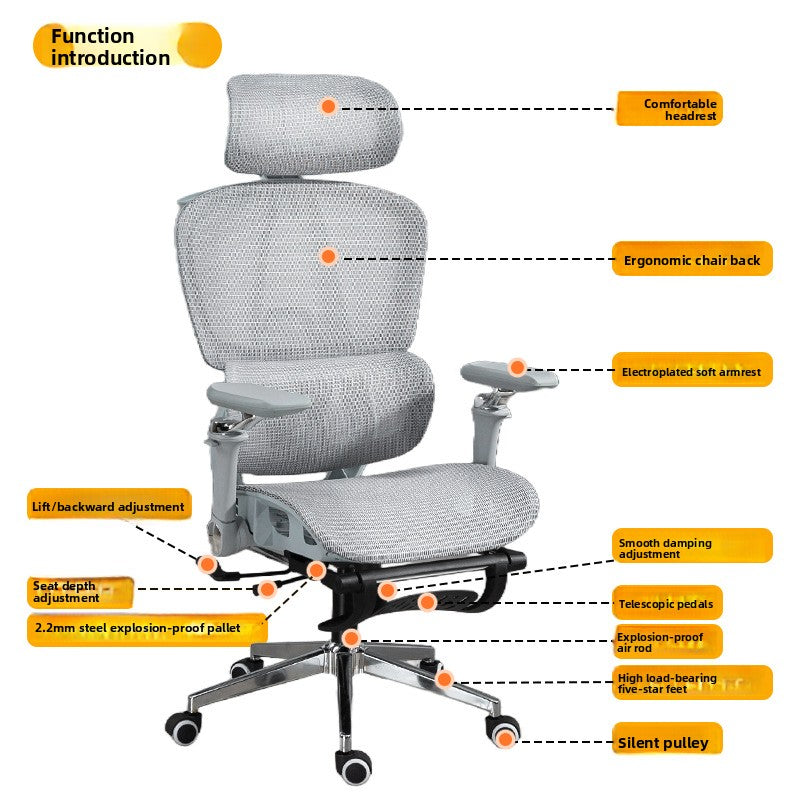 Ergonomic Mesh Office Chair with Adjustable 4