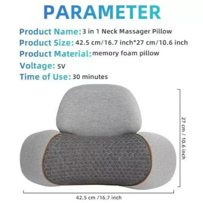 Cervical Pillow with Massage and Heating Therapy