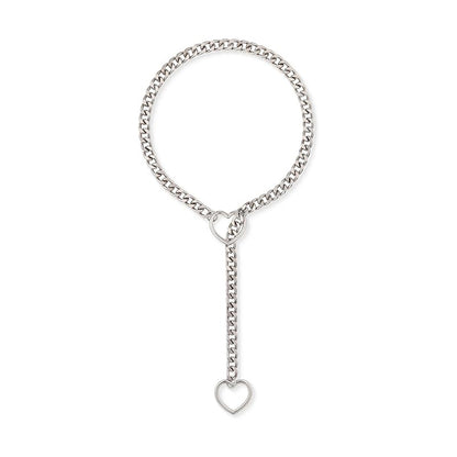Adjustable Slide Chain Heart Necklace Jewelry 1