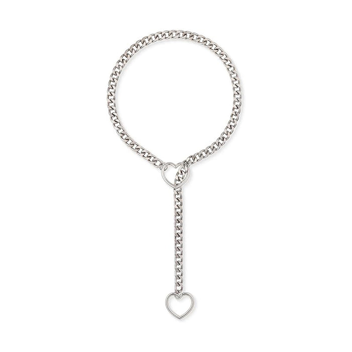Adjustable Slide Chain Heart Necklace Jewelry