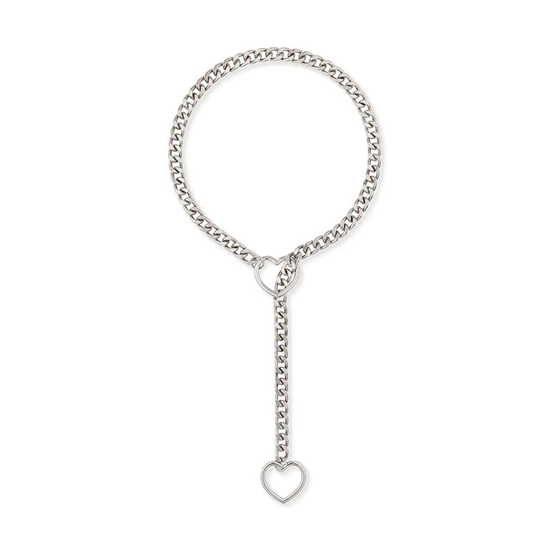 Adjustable Slide Chain Heart Necklace Jewelry 1