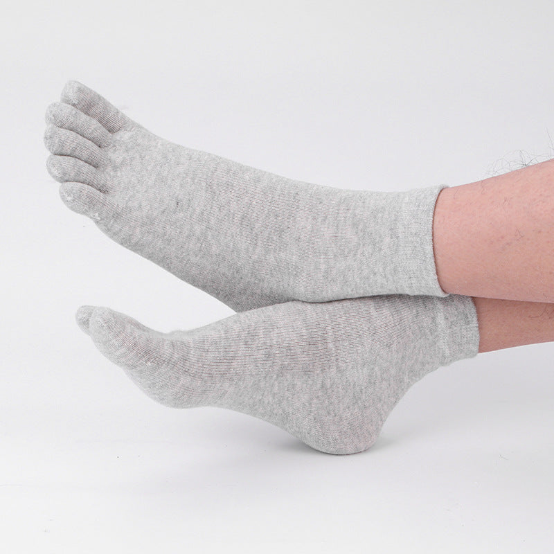 Men's Breathable Cotton Five Toe Socks for Daily Comfort Fit