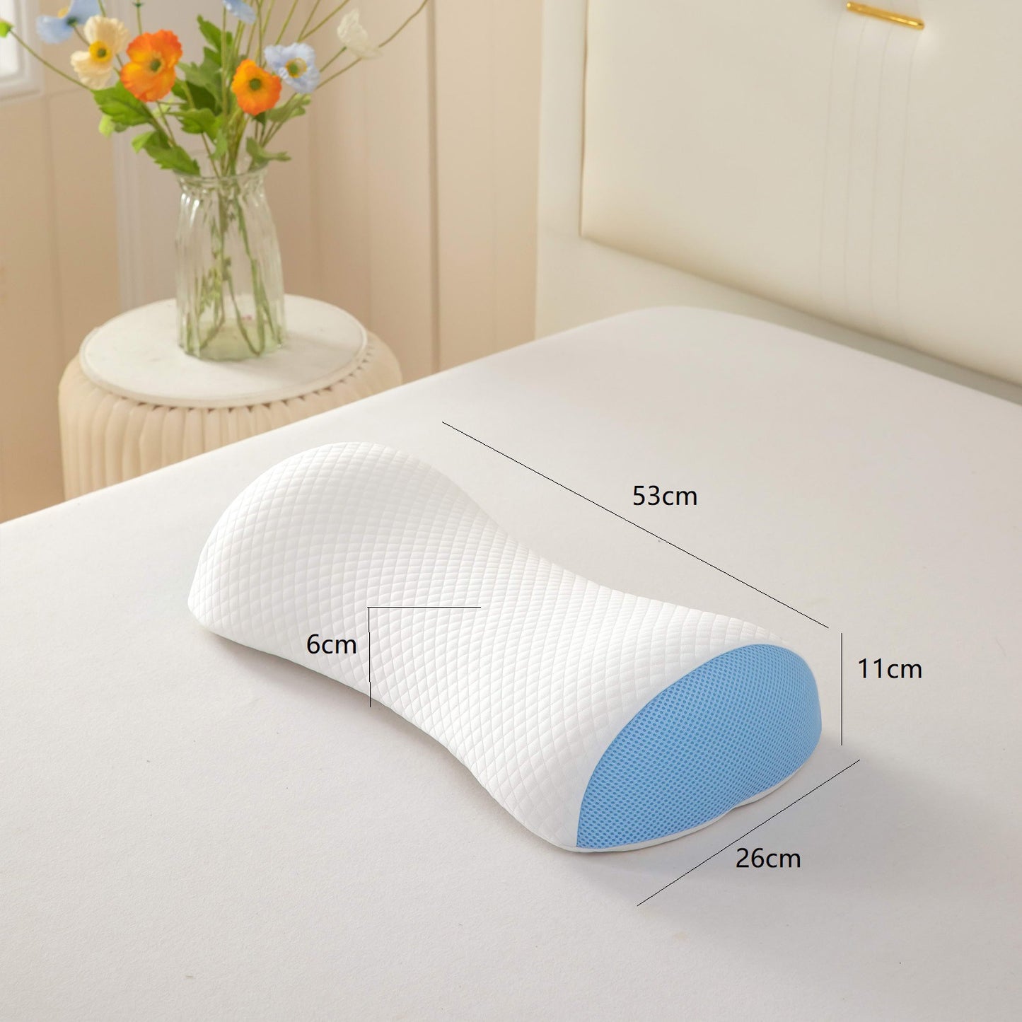 Memory Foam Lumbar Support Pillow for Sleeping Comfort Daily
